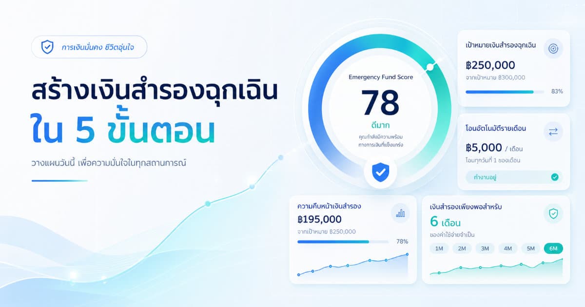 5 ขั้นตอนสร้างเงินสำรองฉุกเฉินที่เหมาะกับคุณ